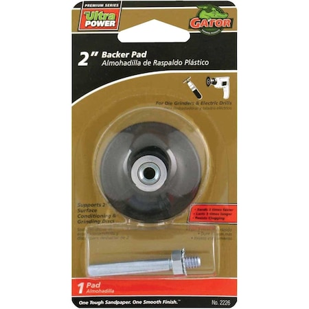 Gator Finishing 2 In. Sanding Disc Backing Pad 2226